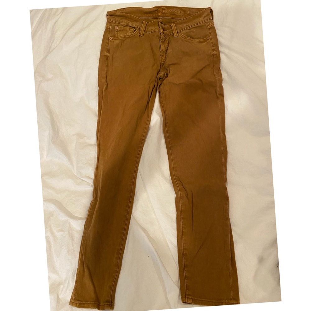 Seven7 camel/tan color skinny jeans
